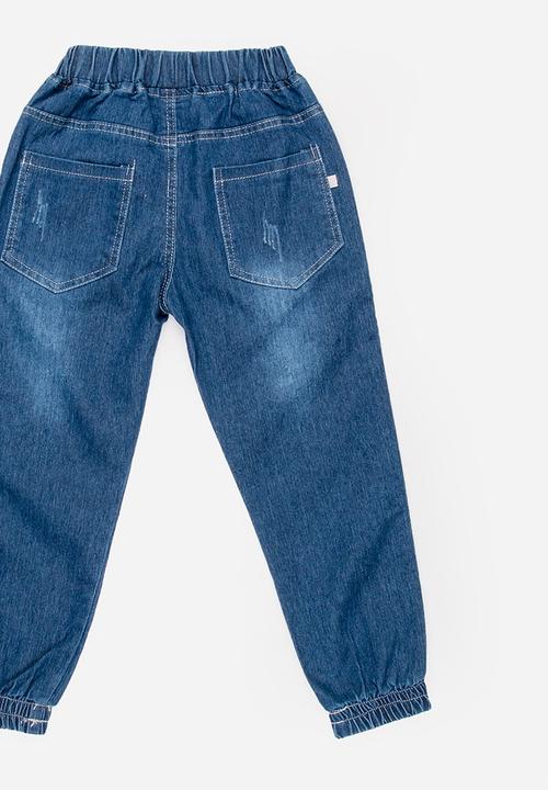 Pop Candy - Racer Stripe Denim Jean Blue