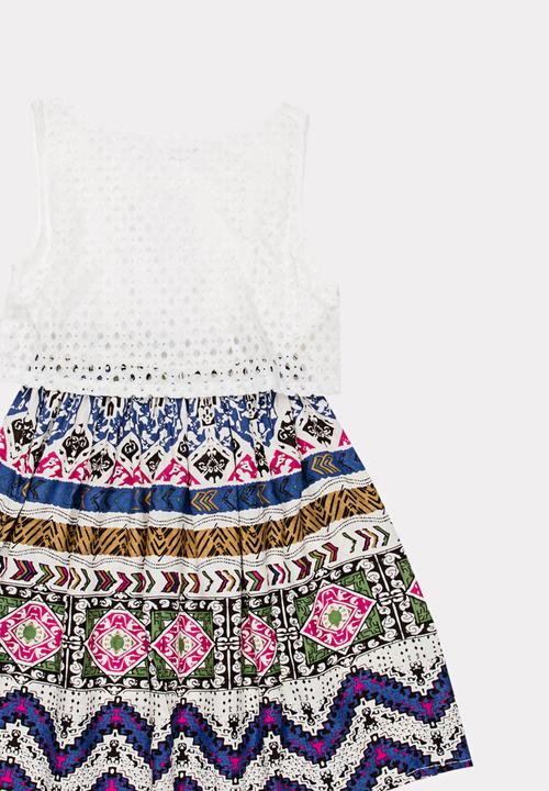 Pop Candy - Combo Printed Dress Multi-colour