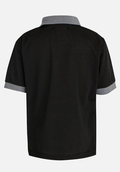 Twin Clothing - Boys Golf Tee Black and Grey