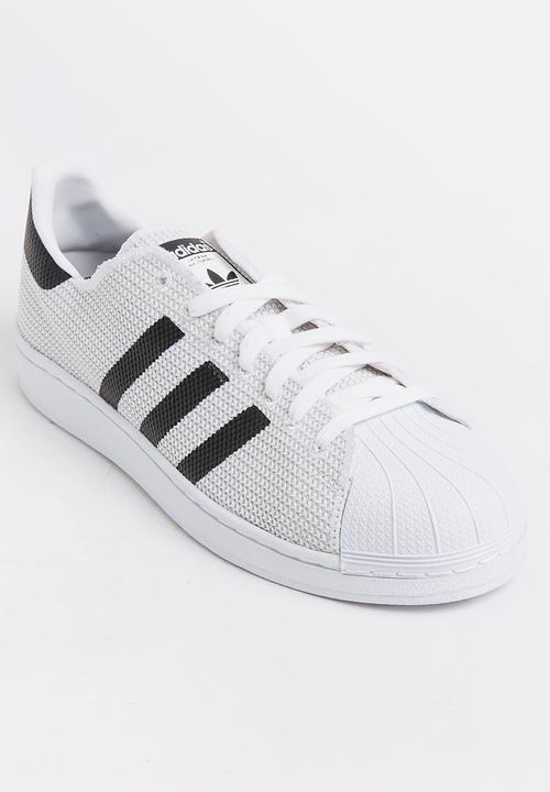 adidas Originals - Adidas Superstar 2 Tone Knit Sneakers White