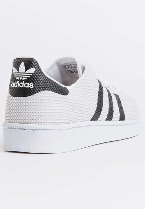 adidas Originals - Adidas Superstar 2 Tone Knit Sneakers White