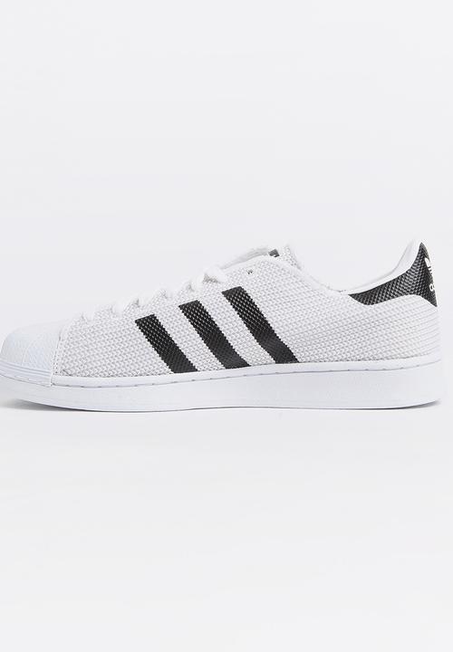 adidas Originals - Adidas Superstar 2 Tone Knit Sneakers White