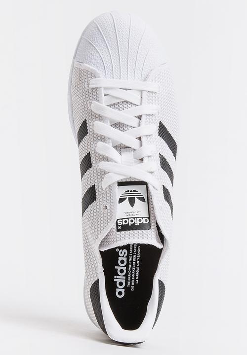 adidas Originals - Adidas Superstar 2 Tone Knit Sneakers White