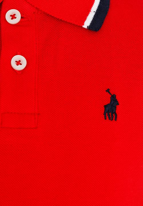 POLO - Warren Contrasted Golfer Red