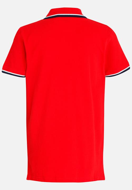 POLO - Warren Contrasted Golfer Red