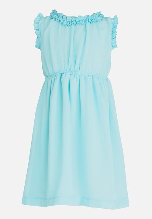 See-Saw - Mesh Dress with Ruffles Mint