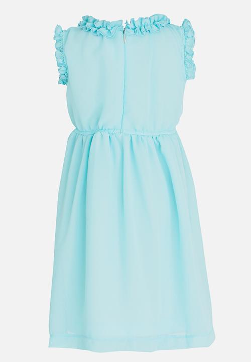 See-Saw - Mesh Dress with Ruffles Mint