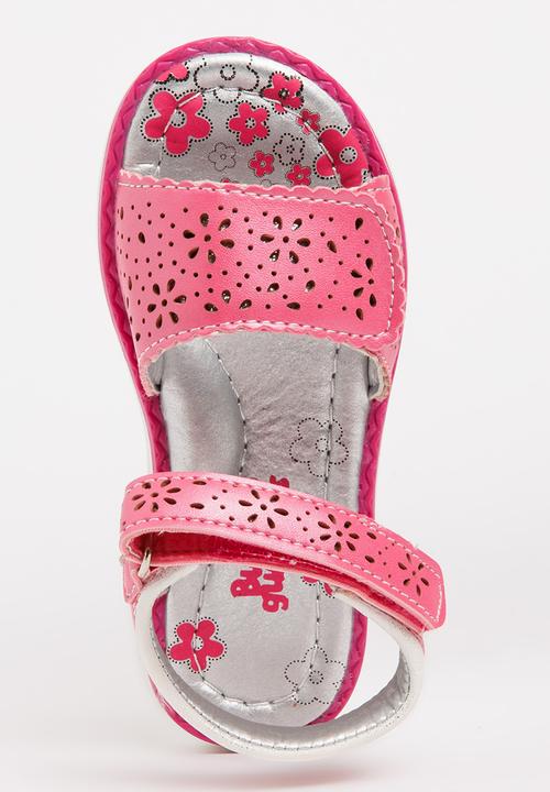 Bubblegummers - Cut Out Detail Sandals Dark Pink