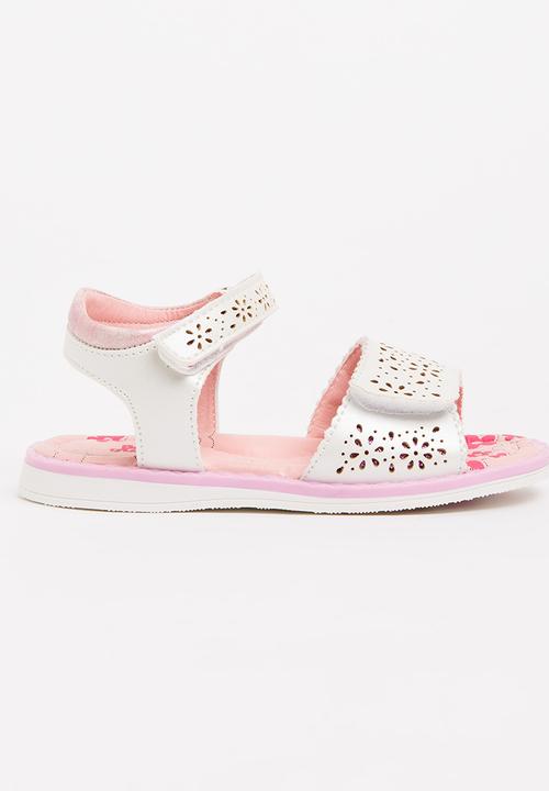 Bubblegummers - Cut Out Detail Sandals White