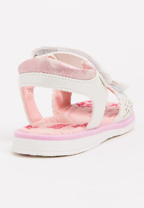 Bubblegummers - Cut Out Detail Sandals White