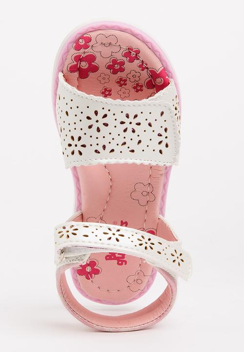 Bubblegummers - Cut Out Detail Sandals White