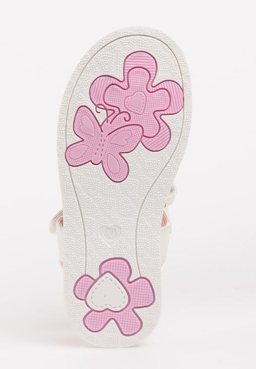Bubblegummers - Cut Out Detail Sandals White