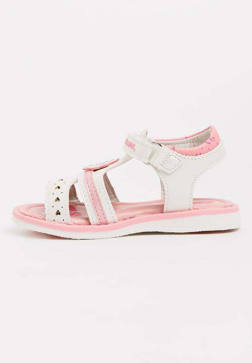 Bubblegummers - Flower Detail Sandals White