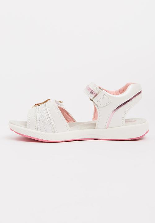 Bubblegummers - Flower Detail Sandals White