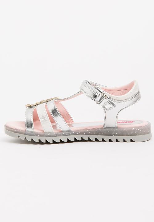 Bubblegummers - Metalic Strappy Sandals Silver