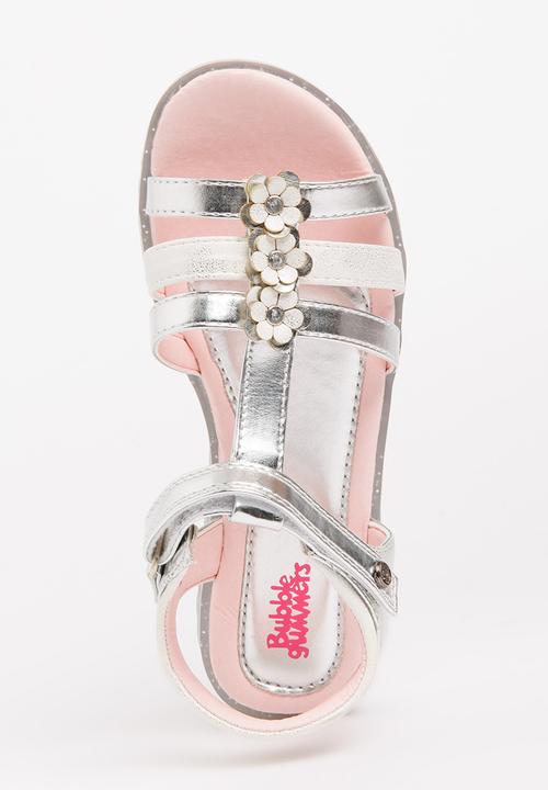Bubblegummers - Metalic Strappy Sandals Silver