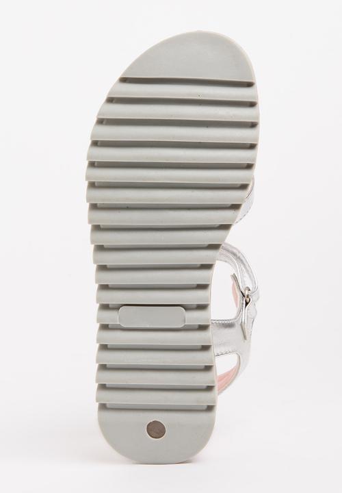 Bubblegummers - Metalic Strappy Sandals Silver