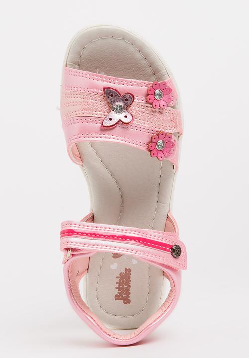 Bubblegummers - Flower Detail Sandals Mid Pink