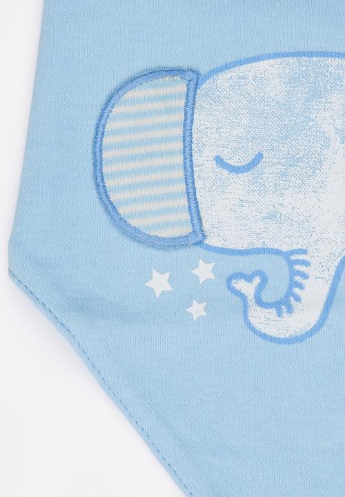 Soobe - Boys Elephant Bib Pale Blue