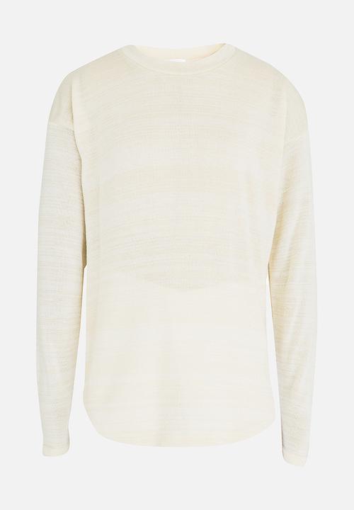 Rebel Republic - Slouch Jersey with Dropped Sleeves Milk