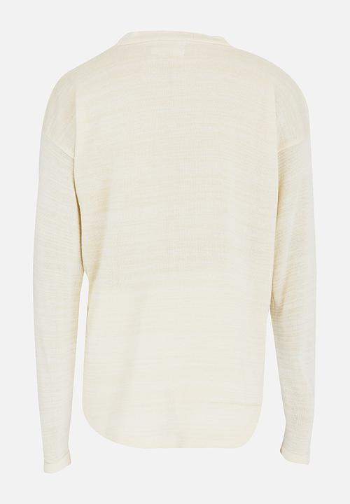 Rebel Republic - Slouch Jersey with Dropped Sleeves Milk