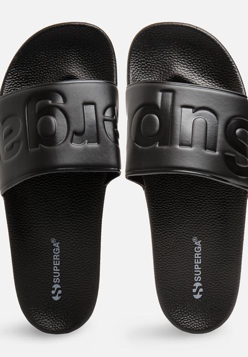 Superga Slides Black SUPERGA Sandals 