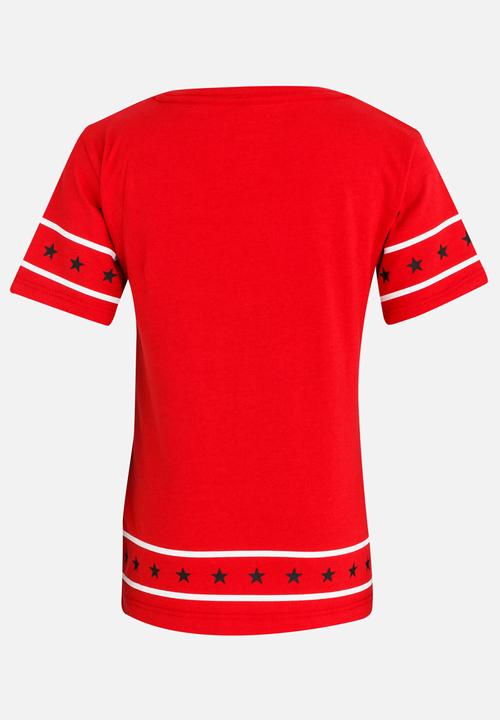 Converse - Converse Star Trim Tee Red