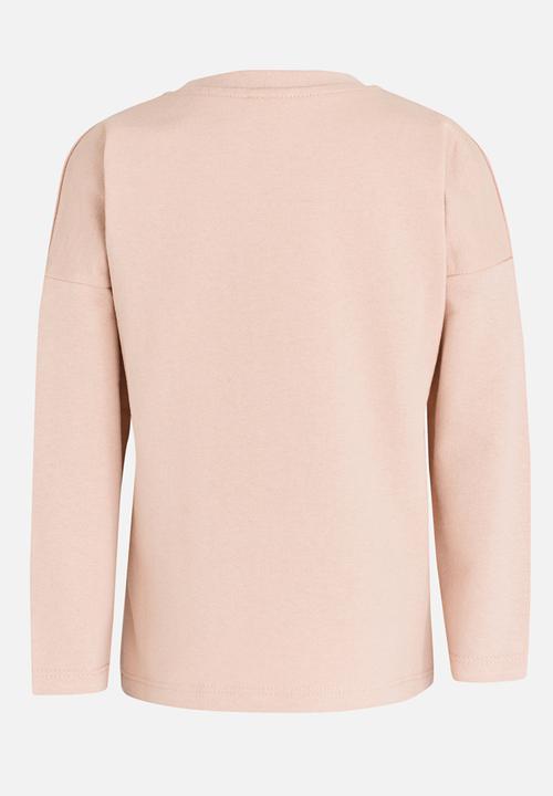 Soobe - Girls Printed Sweater Pale Pink
