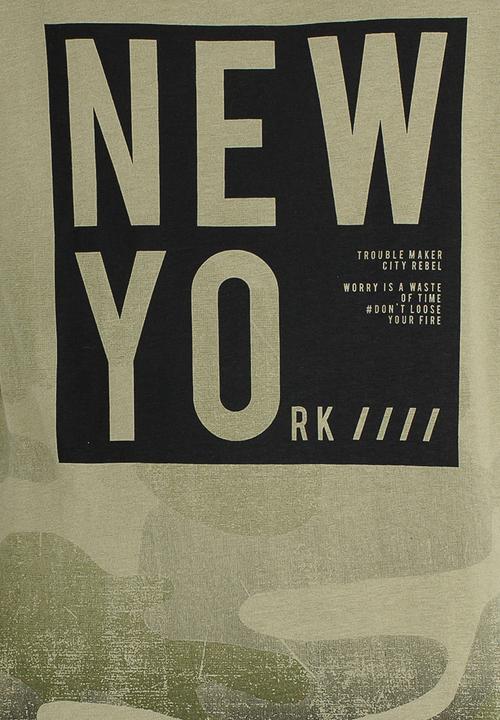 Name It - Boys Printed Tee Khaki Green