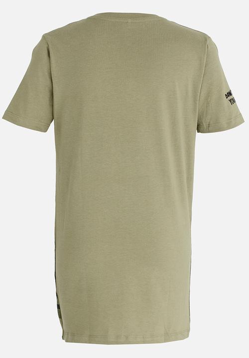Name It - Boys Printed Tee Khaki Green
