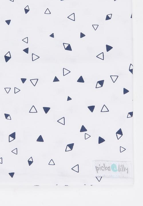 Pickalilly - Printed Snoodlet Scarve Navy & White