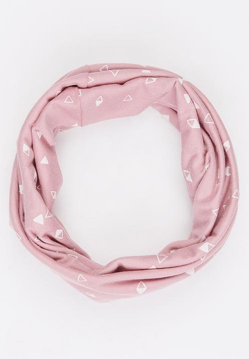 Pickalilly - Printed Snoodlet Scarve Mid Pink