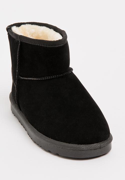 Pop Candy - Girls Faux Suede Ankle Boot Black