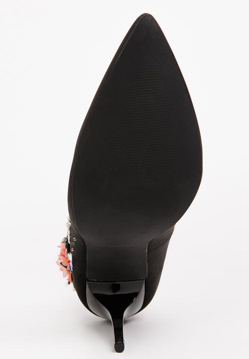 Footwork - Sky Beaded Stiletto Heels Black