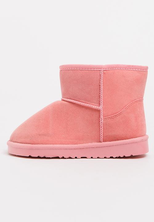 Pop Candy - Faux Suede Boot Mid Pink