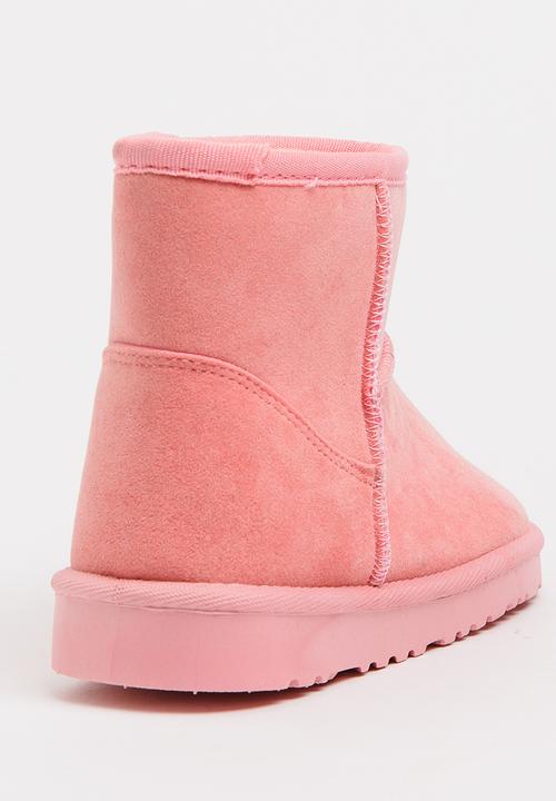 Pop Candy - Faux Suede Boot Mid Pink