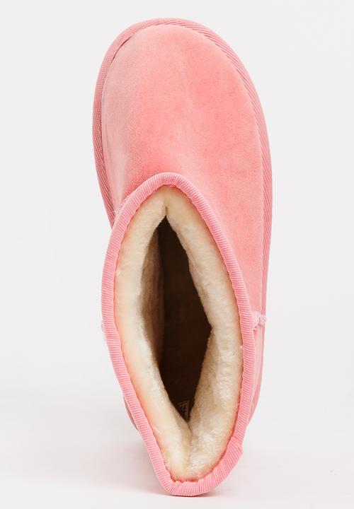 Pop Candy - Faux Suede Boot Mid Pink