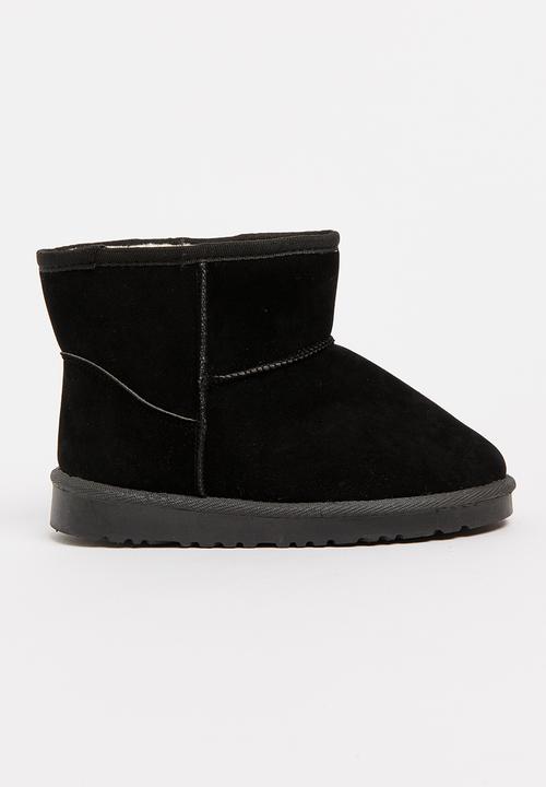 Pop Candy - Girls Faux Suede Ankle Boot Black