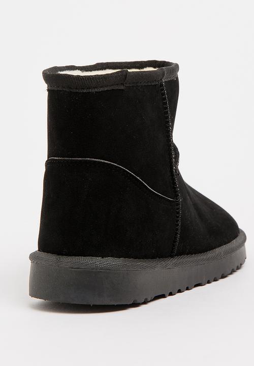 Pop Candy - Girls Faux Suede Ankle Boot Black