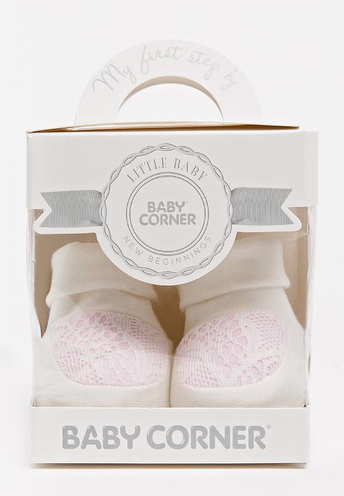 Baby Corner - Girl Lace Booties White