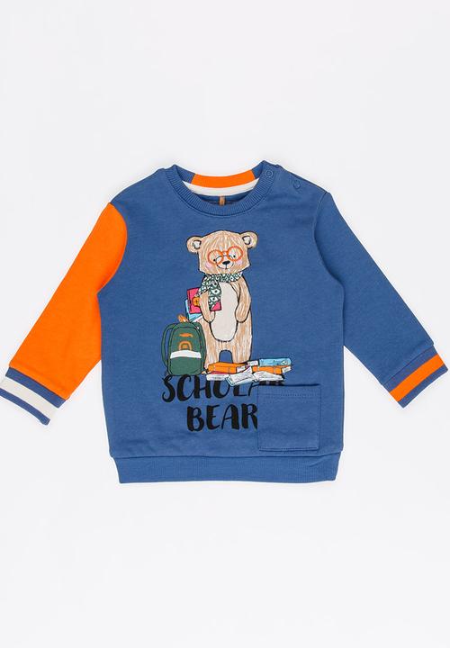 Soobe - Boys Printed Sweater Dark Blue