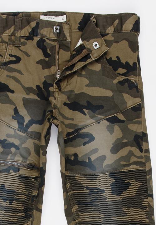 Name It - Boys Slim Fit Pants Khaki Green