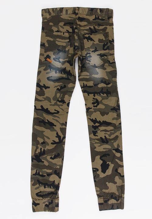 Name It - Boys Slim Fit Pants Khaki Green