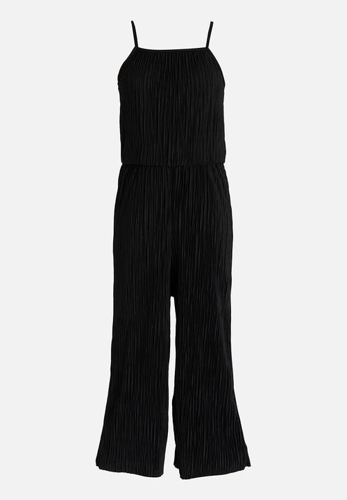 Name It - Girls Plisse Playsuit Black