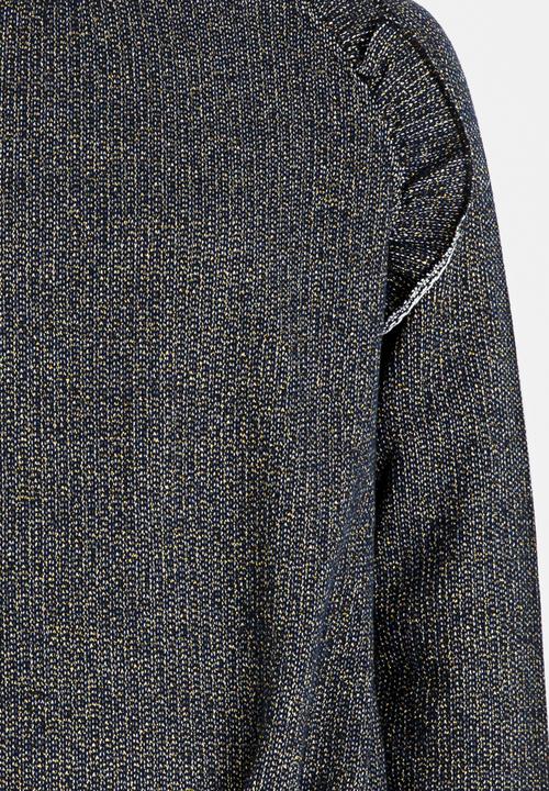 Name It - Frilled Sweater Dark Blue