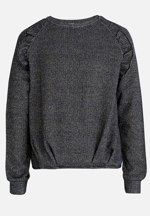 Name It - Frilled Sweater Dark Blue