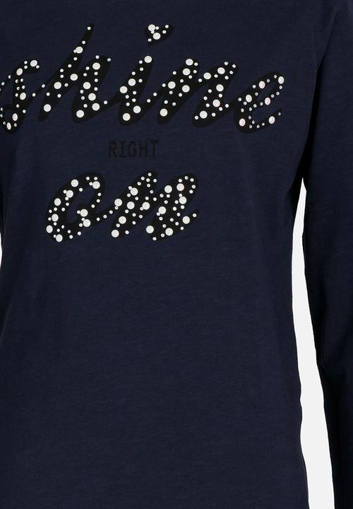 Name It - Girls Printed Tee Dark Blue