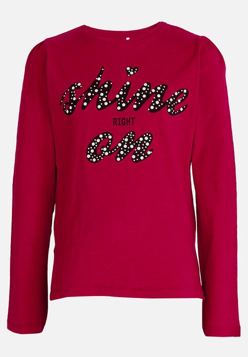 Name It - Girls Printed Tee Red