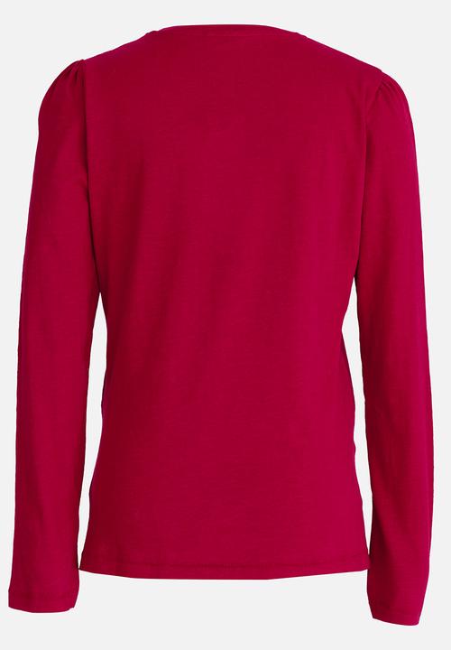 Name It - Girls Printed Tee Red