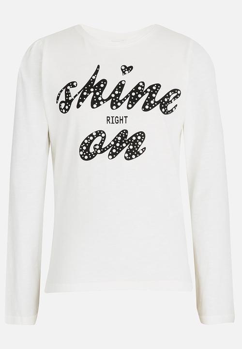 Name It - Girls Printed Tee White